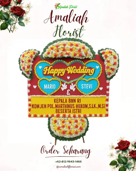 Papan Bunga Pernikahan Tondangow